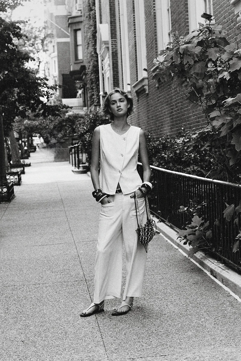 LINEN BELTED CULOTTES