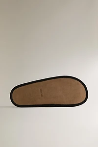 CHAUSSON CHAUD SEMELLE CUIR