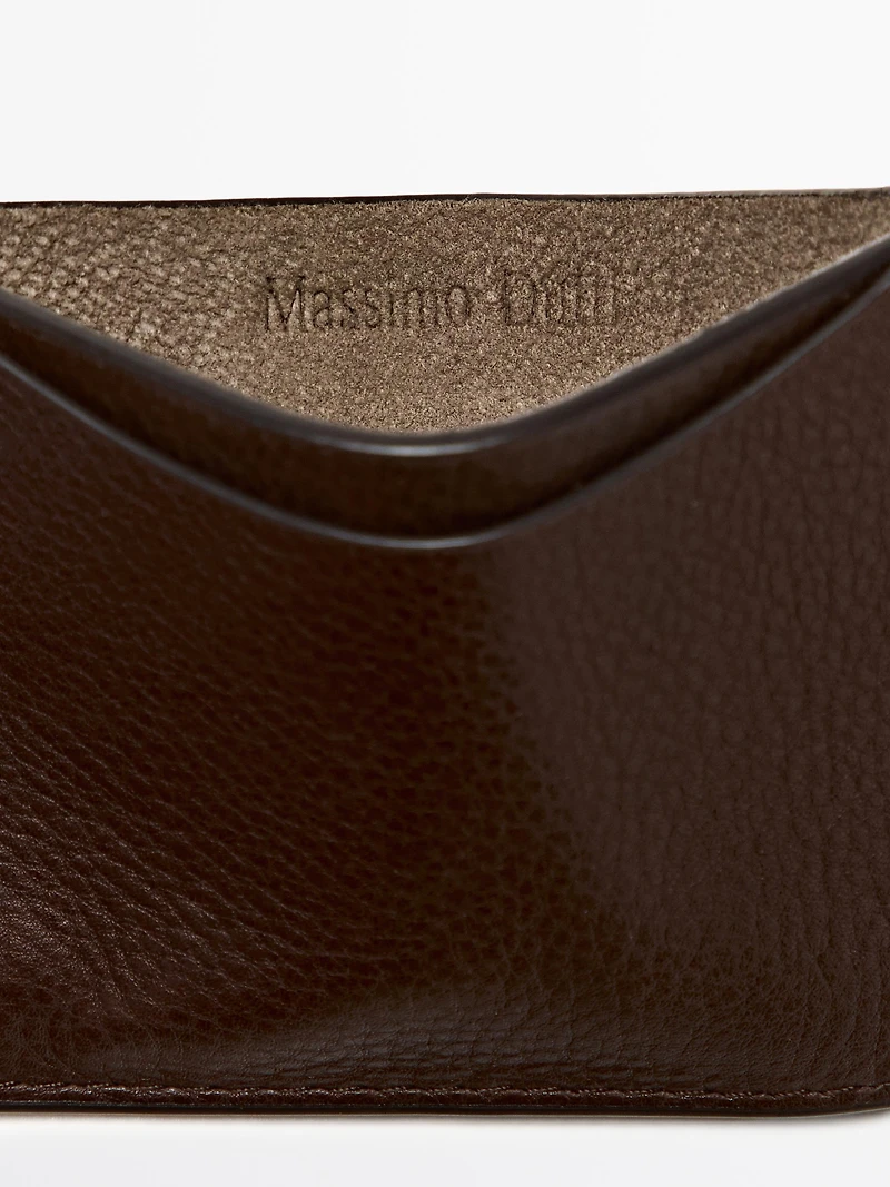 Nappa leather card holder