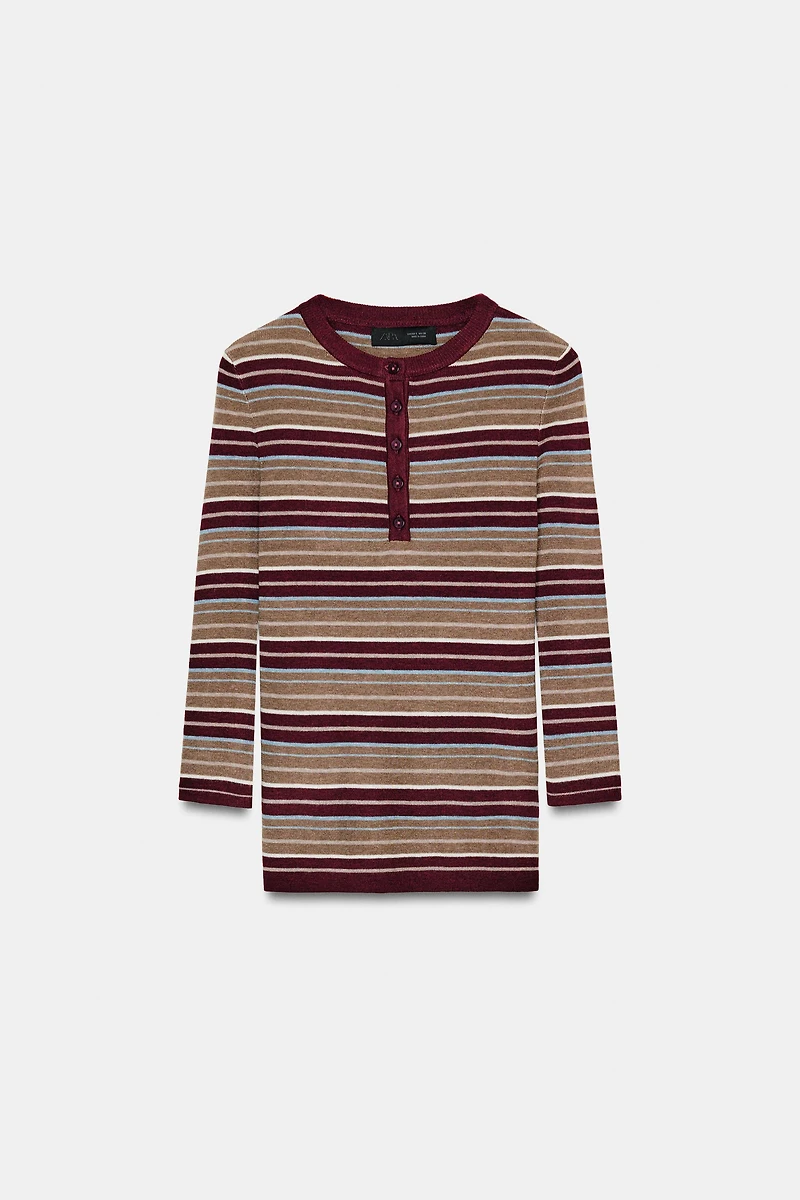 STRIPED KNIT JUMPER