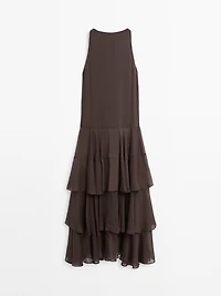 Long flowing dress with ruffles