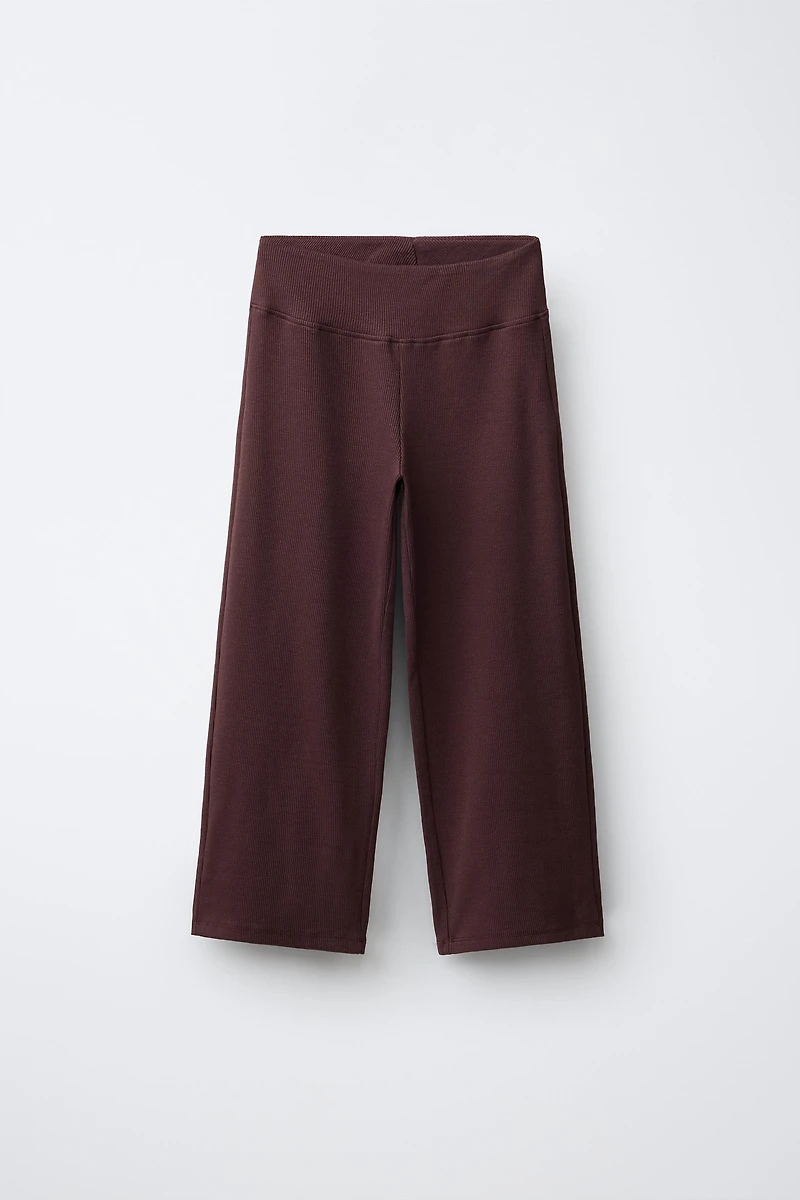 RIBBED TOP AND STRAIGHT PANTS SET