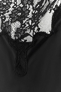 SATIN EFFECT LACE DRESS