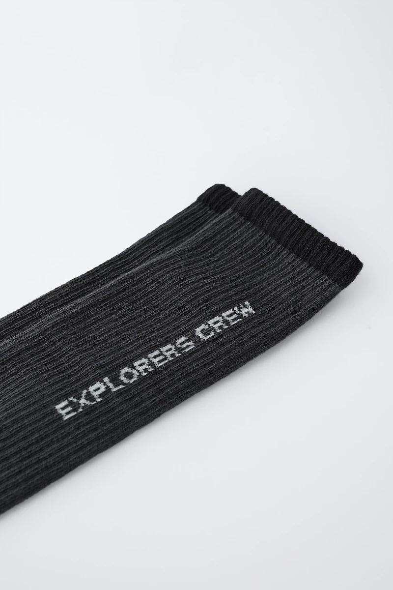 THERMAL LONG SOCKS WITH TEXT