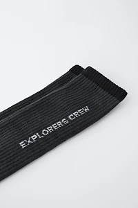 THERMAL LONG SOCKS WITH TEXT