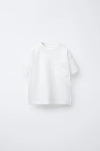 T-SHIRT UNI À POCHE