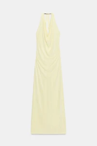 ROBE LONGUE HALTER AVEC DÉCOR