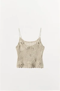 LIMITED EDITION CROCHET TOP WITH RAISED FLOWERS