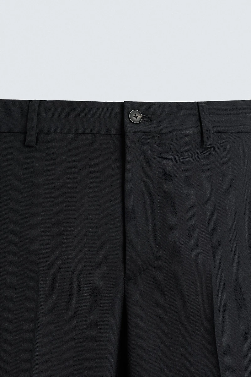HERRINGBONE SUIT PANTS