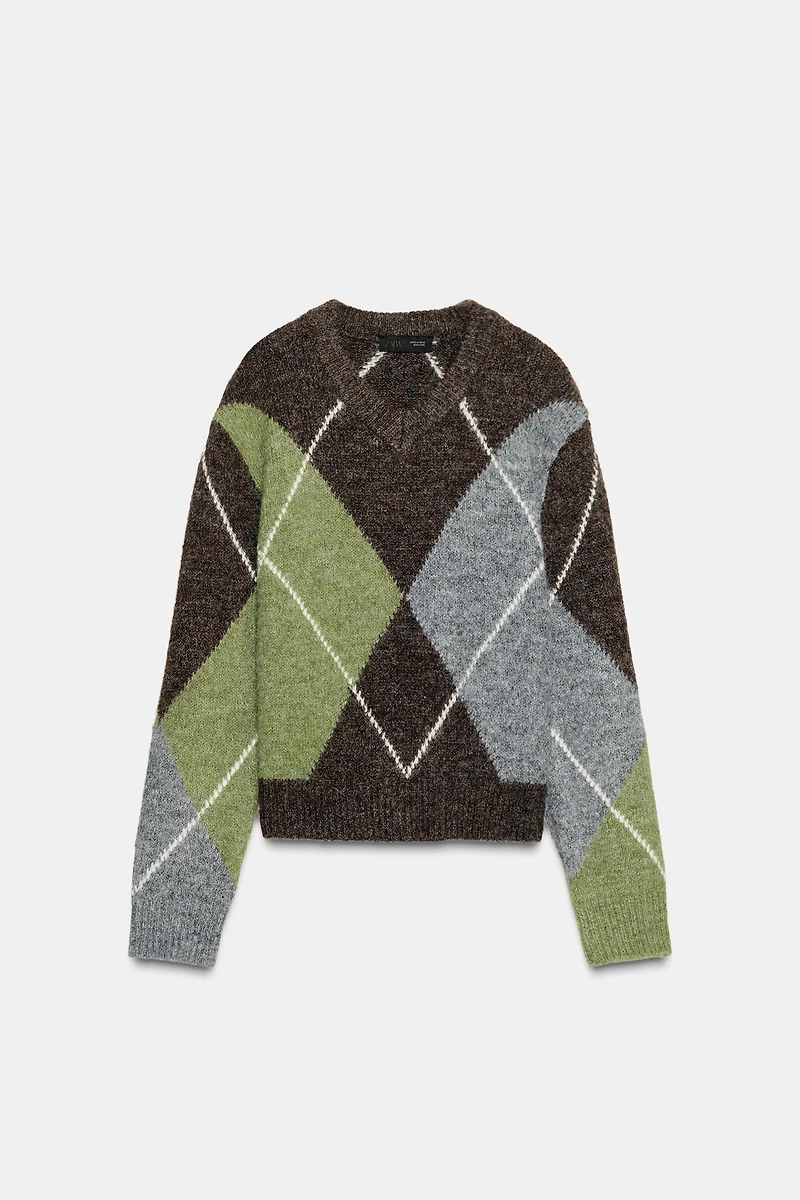 DIAMOND KNIT JUMPER