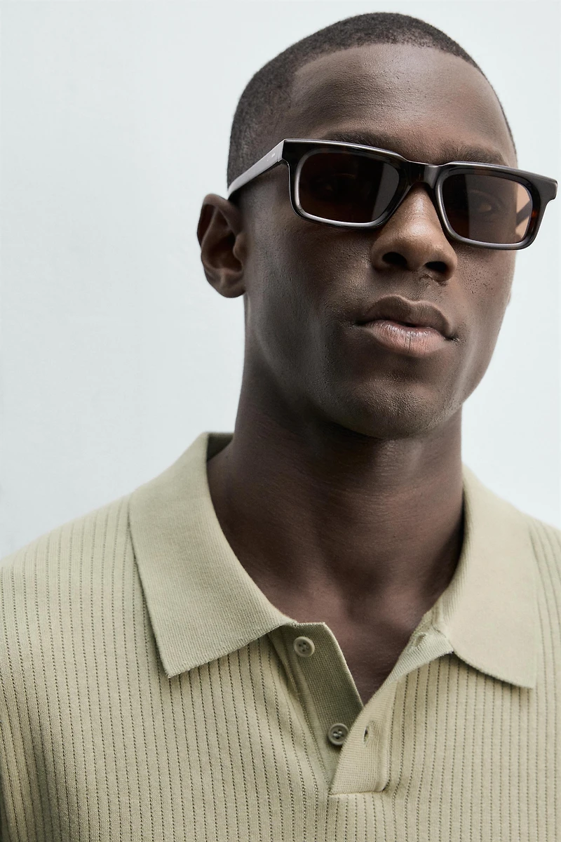 POLO EN MAILLE CANNELÉE