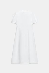 ZW COLLECTION LINEN BLEND MIDI DRESS