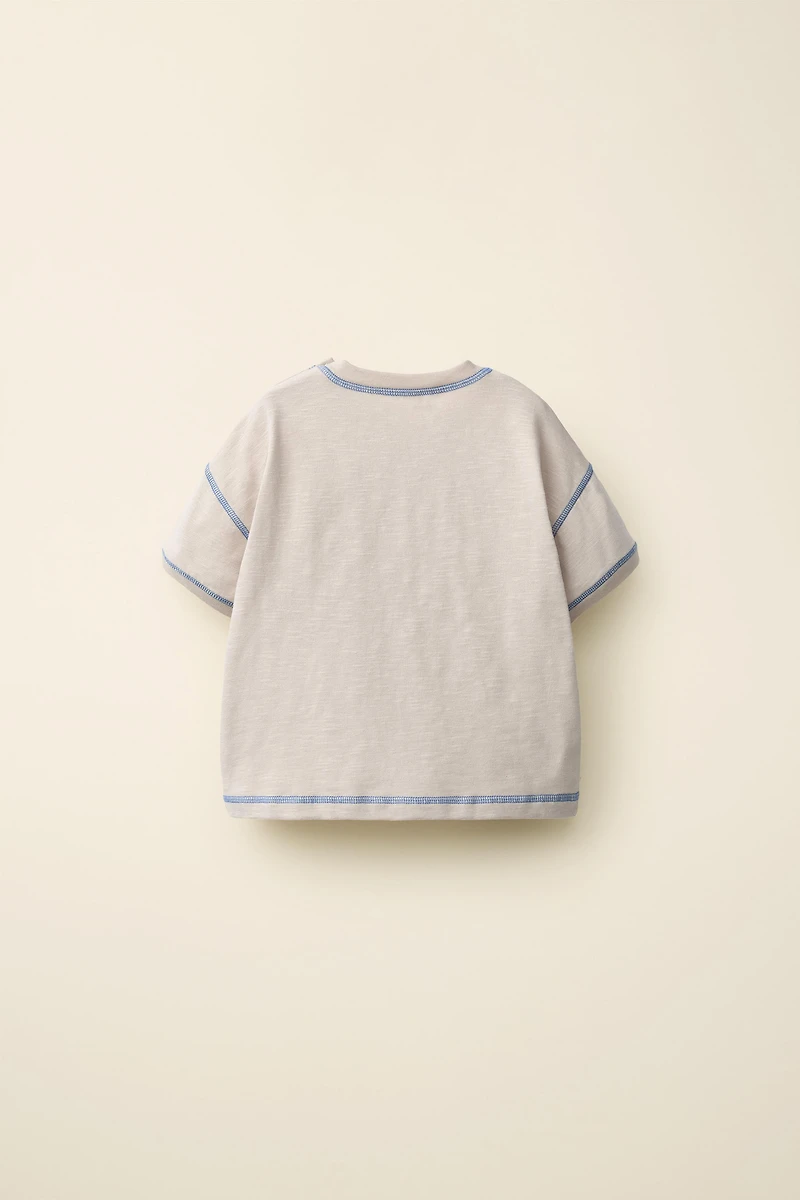 TOPSTITCHED T-SHIRT CREATED BY CARAMEL LONDON X ZARA
