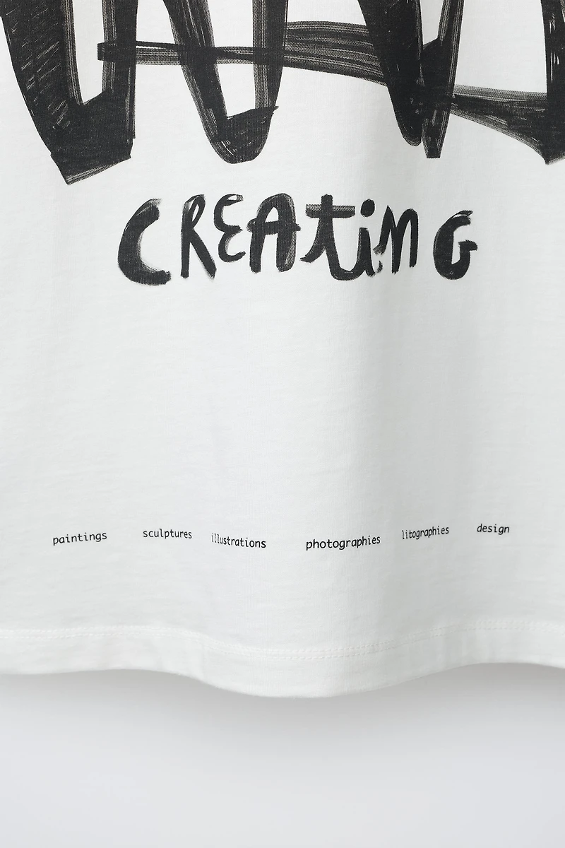 TEXT PRINTED T-SHIRT