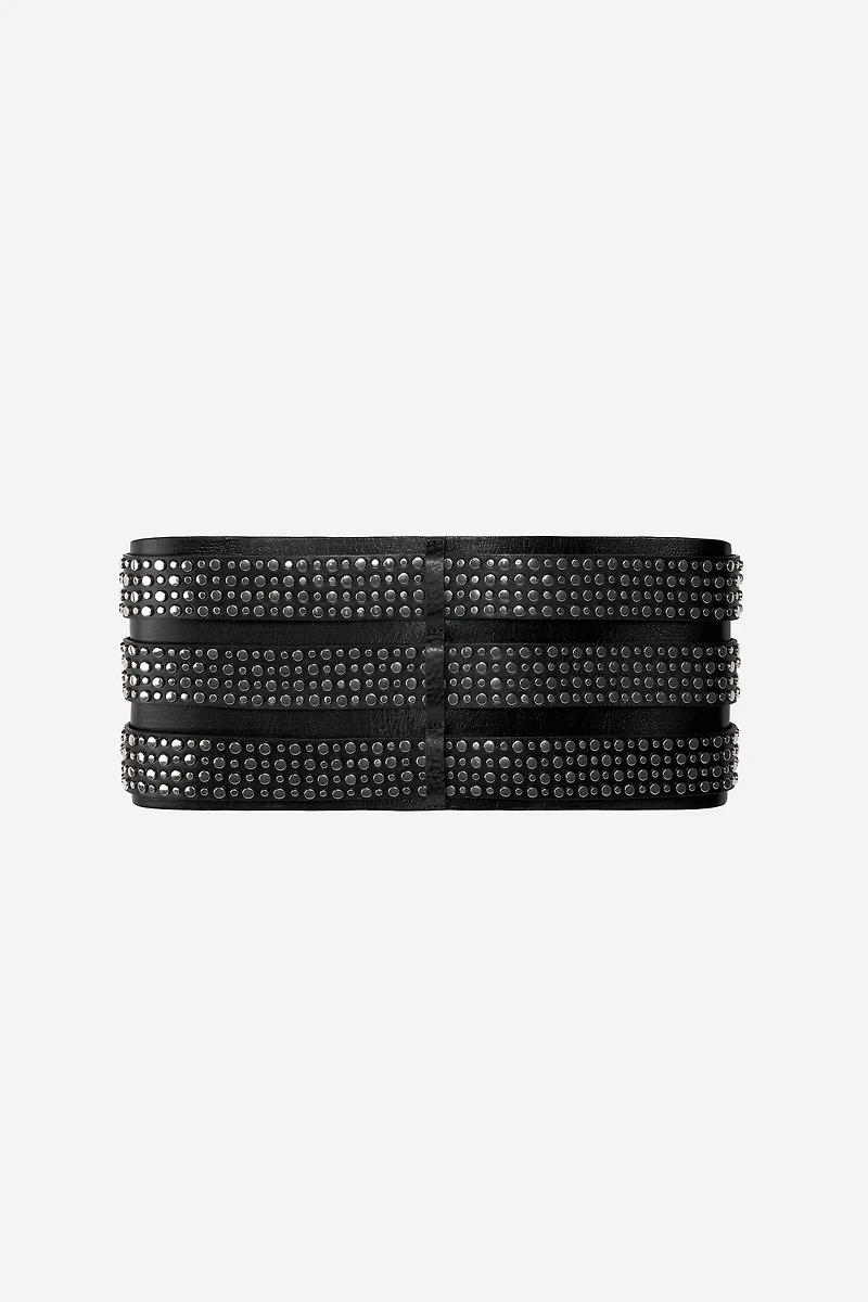 LEATHER STYLISH STUDDED BELT LUDOVIC DE SAINT SERNIN x ZARA