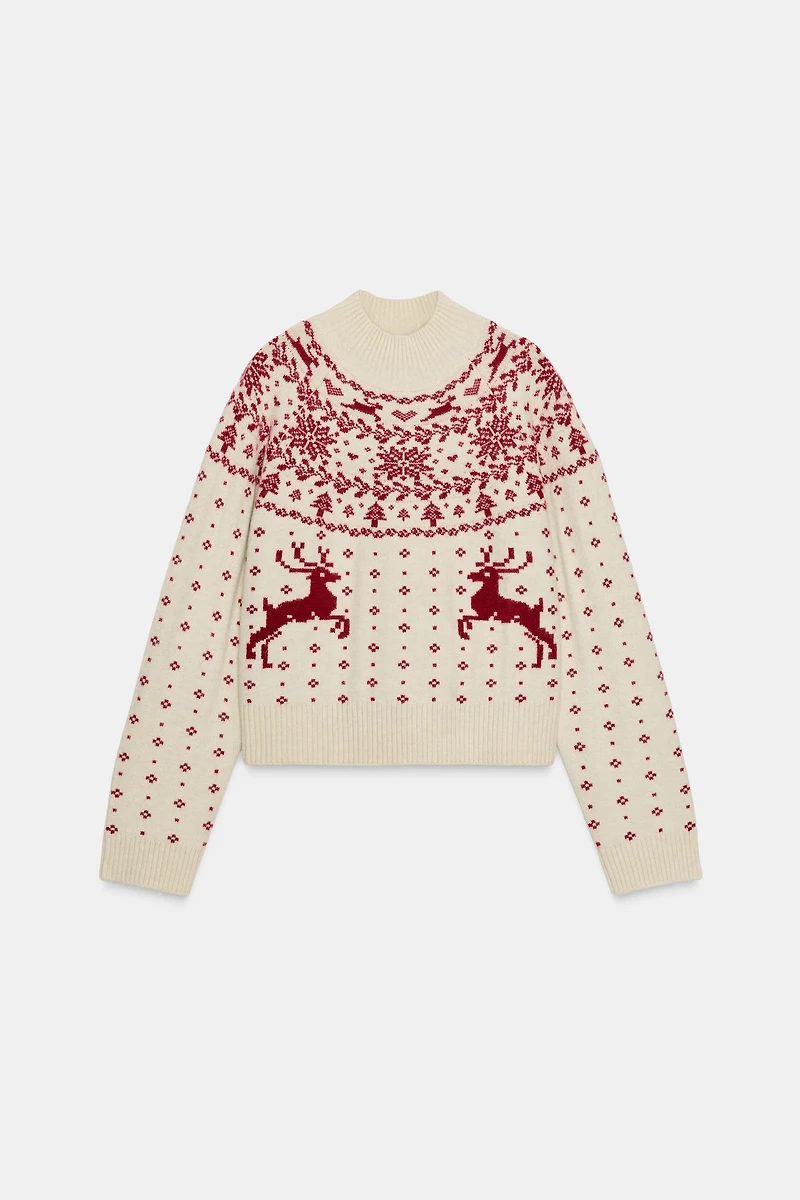 CHRISTMAS JACQUARD KNIT JUMPER