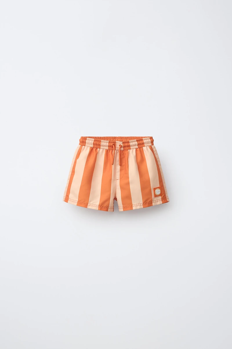 1-6 YEARS / STRIPED SWIM SHORTS