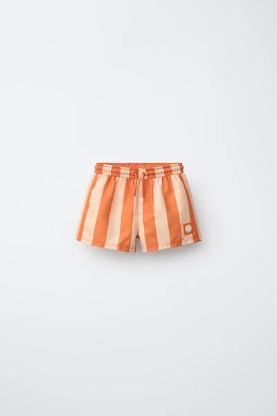 1-6 YEARS / STRIPED SWIM SHORTS