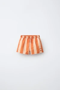 1-6 YEARS / STRIPED SWIM SHORTS