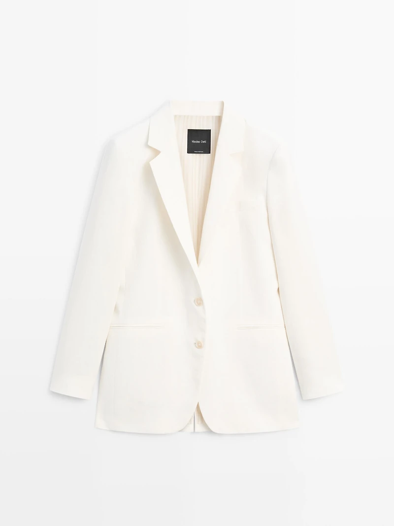 100% linen oversize blazer