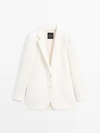 100% linen oversize blazer
