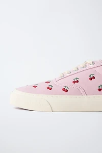 EMBROIDERED COTTON SNEAKERS