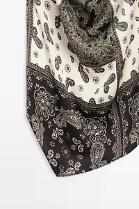 Flowing printed halter top