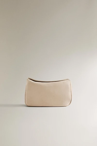 SPLIT SUEDE CLUTCH MAKEUP BAG
