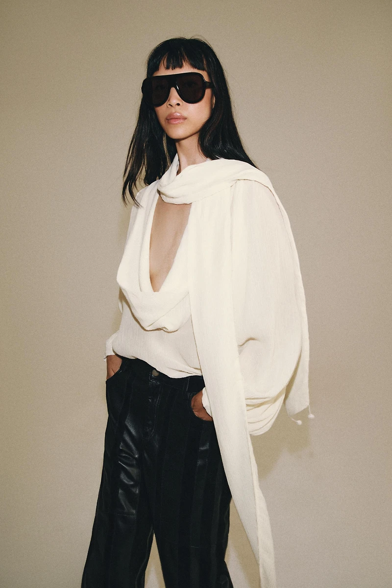 BLOUSE À NŒUD ZW COLLECTION