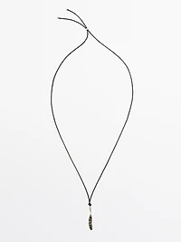 Leather pod pendant