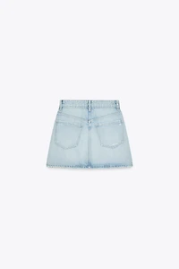 RIPPED TRF DENIM SKIRT