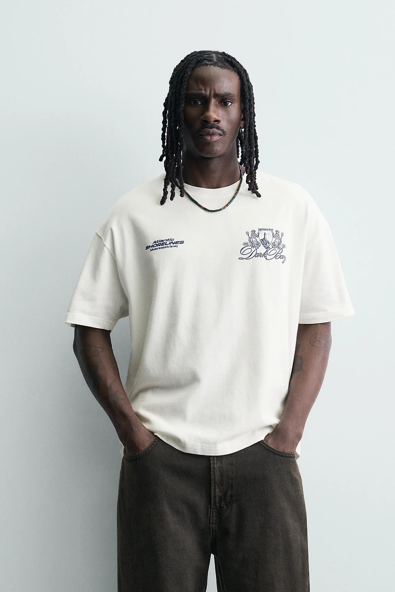 T-SHIRT À IMPRIMÉS BIMATIÈRES