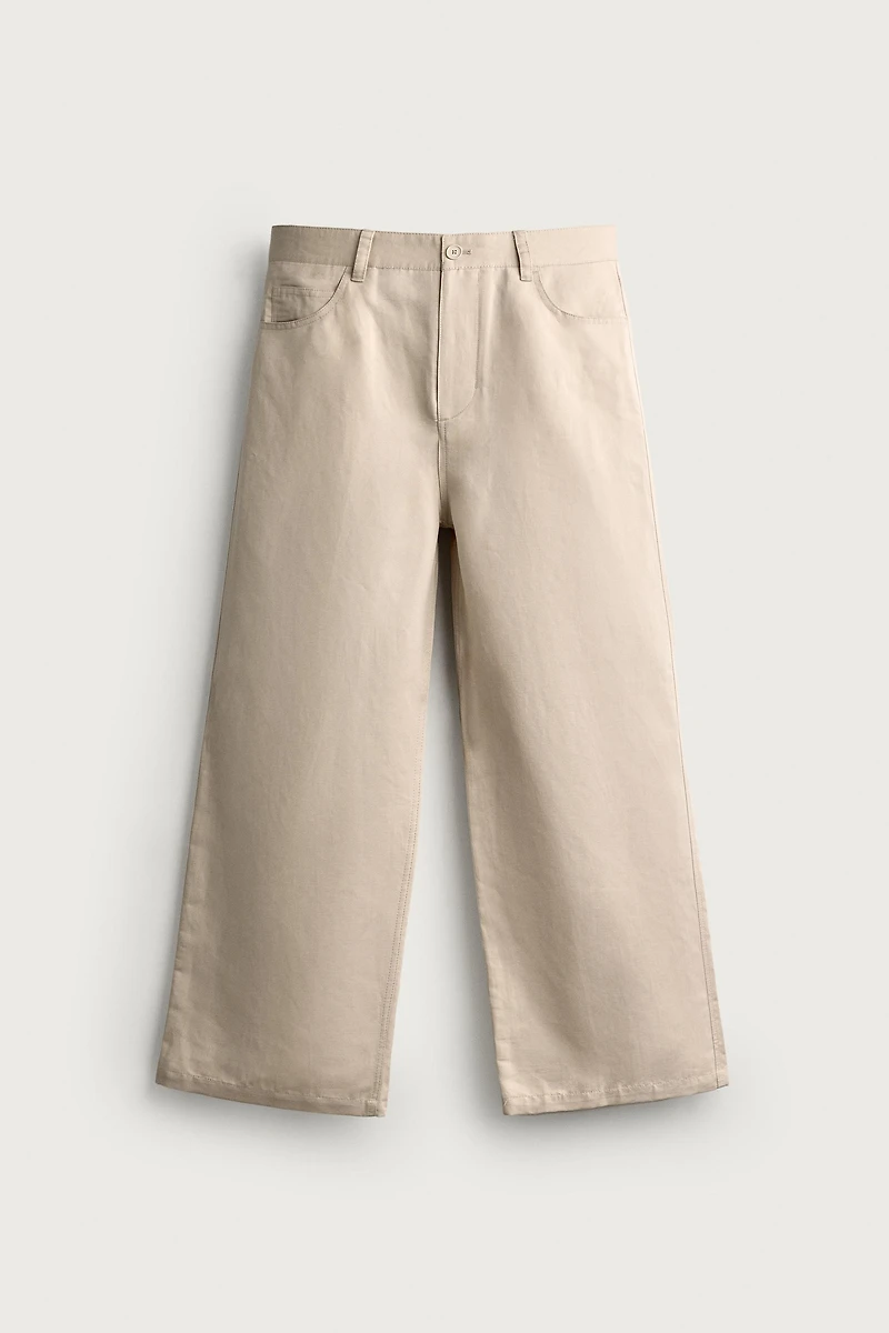 Cotton-Linen Relaxed-Fit Pants