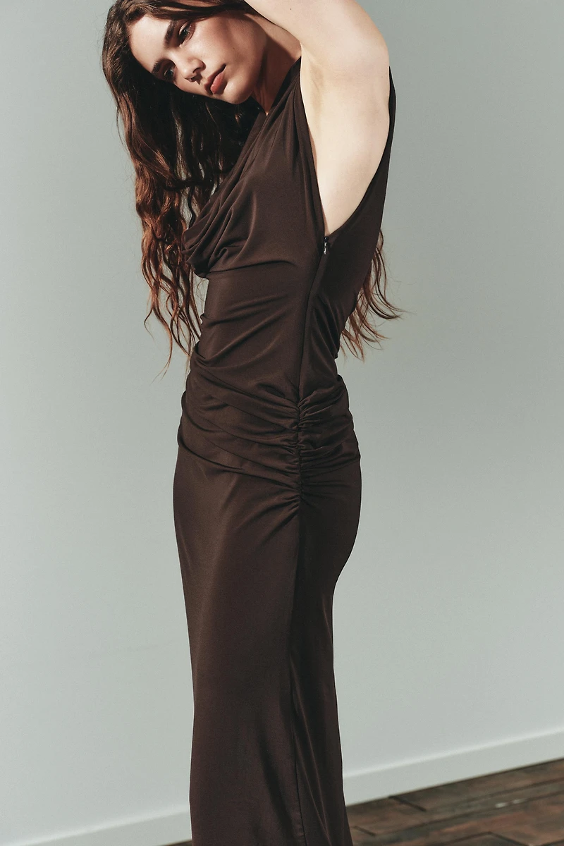 ROBE MI-LONGUE FRONCES
