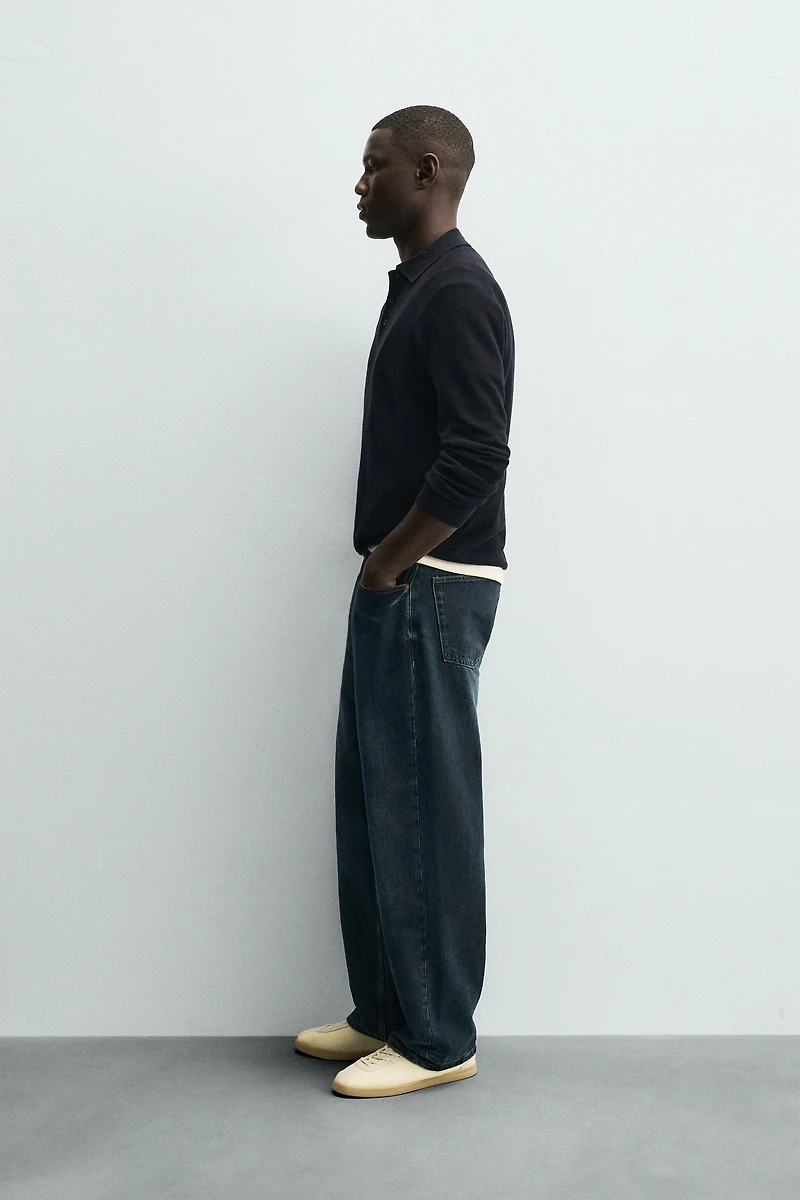 COTTON LYOCELL KNIT POLO SHIRT