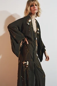 LIMITED EDITION JACQUARD EMBROIDERED DRESS WITH BEADING