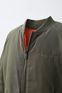 BLOUSON BOMBER À DOUBLURE CONTRASTÉE