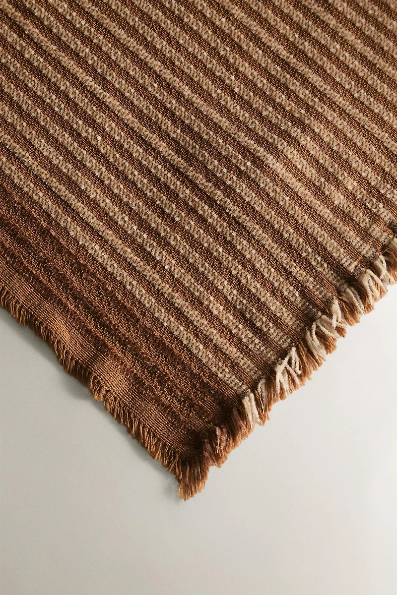 PLAID CHENILLE RAYURES