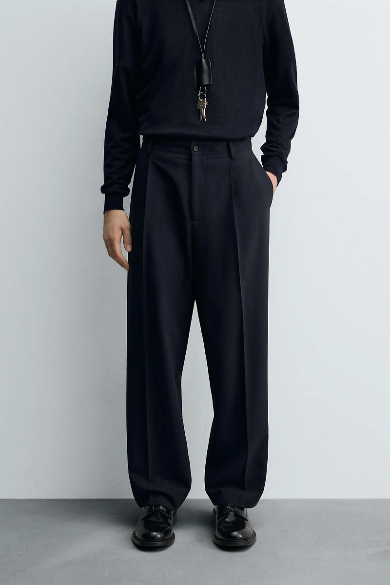 STRIPED SUIT PANTS