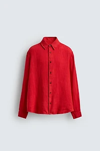 100% LINEN REGULAR FIT SHIRT