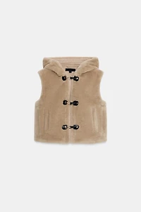 SHEARLING TOGGLE VEST