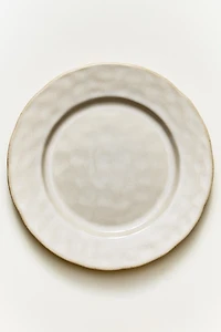 IRREGULAR EDGE STONEWARE DINNER PLATE