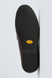AARON LEVINE X ZARA LEATHER PENNY LOAFERS WITH VIBRAM® SOLE
