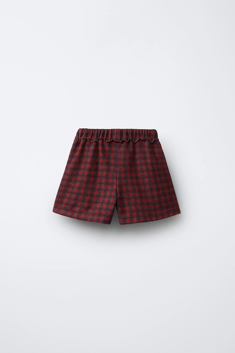 PLAID PLEATED SKORT