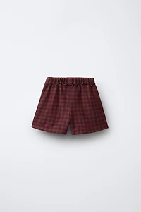 PLAID PLEATED SKORT