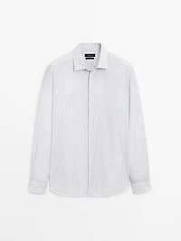 Regular fit micro-striped shirt