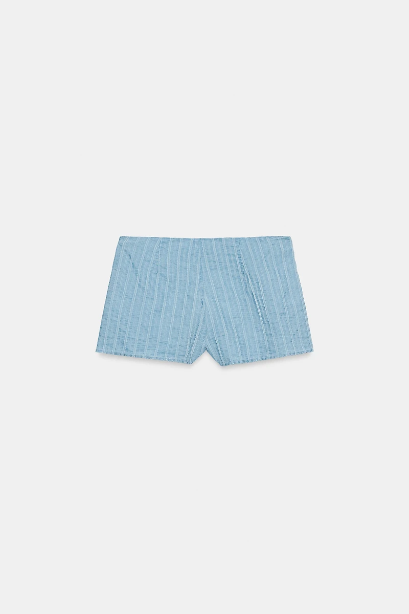 STRIPED MINI SHORTS