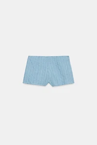 STRIPED MINI SHORTS