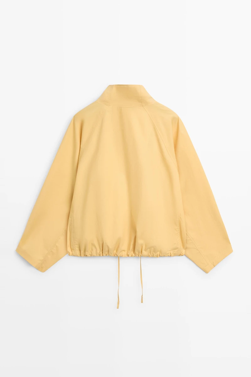 Veste bomber à fermeture latérale 100 % coton