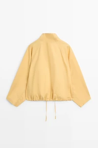 Veste bomber à fermeture latérale 100 % coton